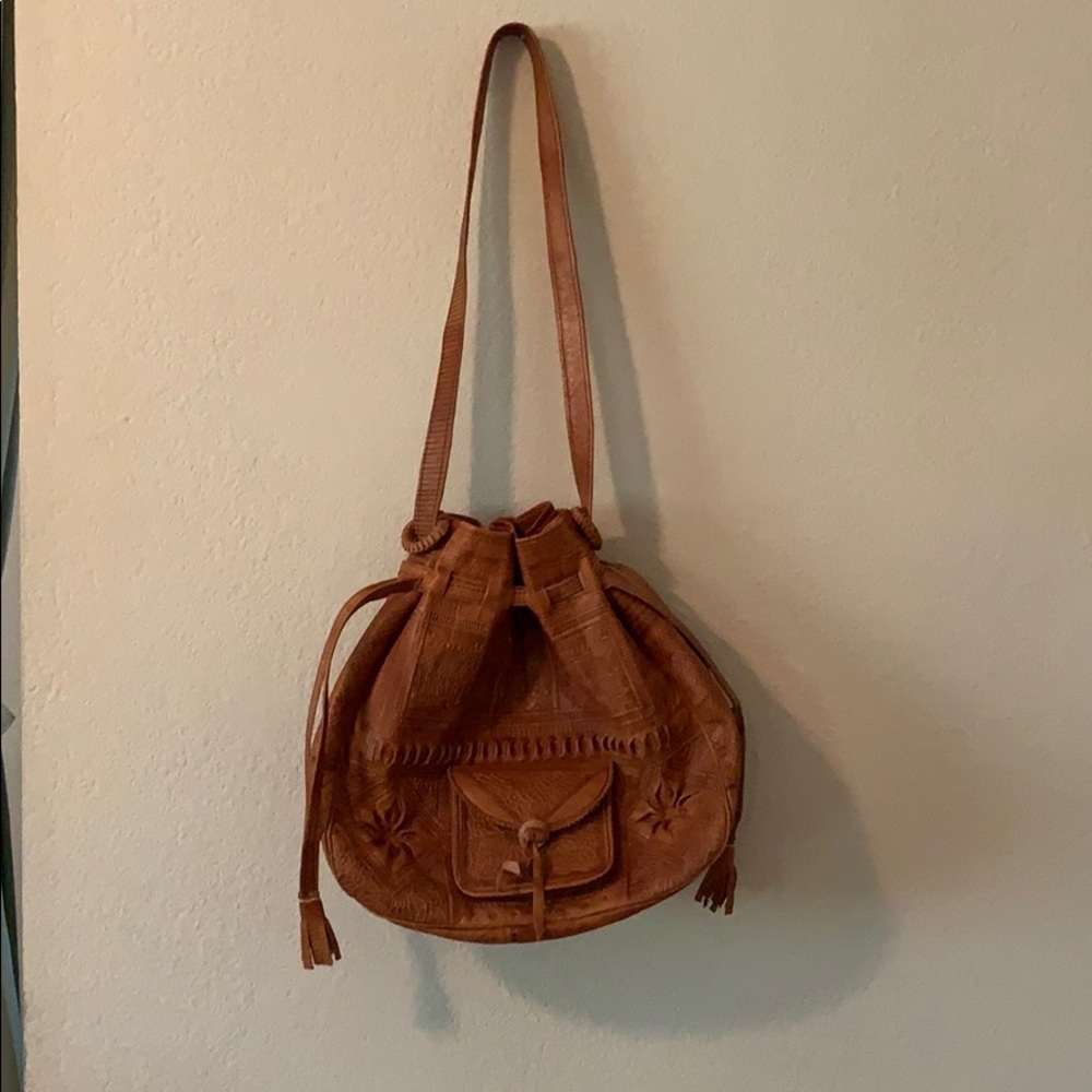 Boho Leather Tote